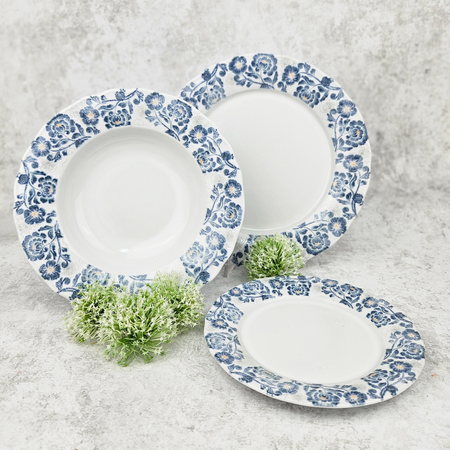 Lubiana komplet talerzy dla 6 osób 18 el. Maria dek. 9227