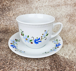 Wiedeń kubek 300ml/spodek 160mm KASZUBSKA DEK.0203