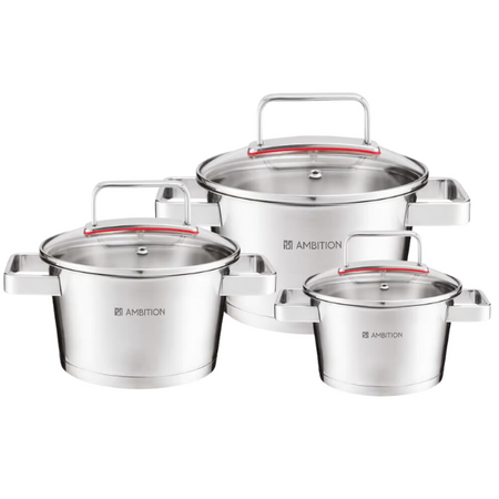 komplet garnków z pokrywkami 6cz. Selection