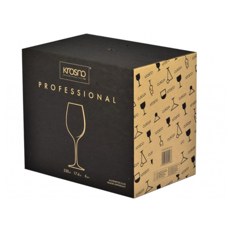 Krosno komplet 6 kieliszków 520ml do wody Professional