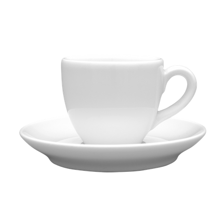 Lubiana Komplet filiżanka ze spodkiem 80ml / 120mm Aida biała