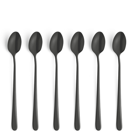 Amefa Austin komplet 6 łyżeczek do latte czarne