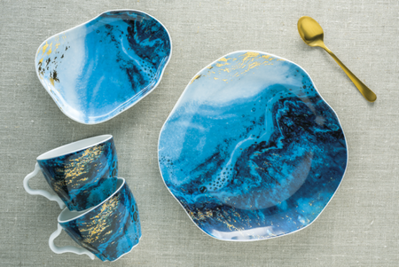 Lubiana Komplet dwóch talerzy płytkich 250mm Stone Age BALTIC