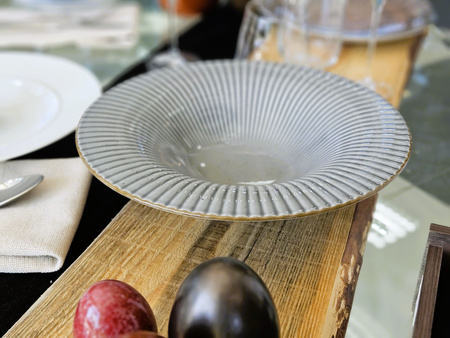 Lubiana talerz głęboki 300mm Daisy ART szary