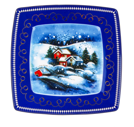 Victoria talerz płytki 260/330mm ZIMOWE MIASTECZKO