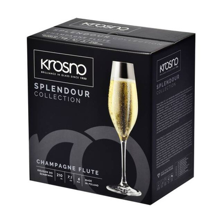 Splendour kieliszek do szampana 210 ml komplet 6 sztuk