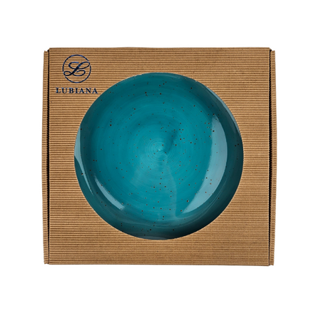 komplet 2 talerzy płytkich 25 cm Stone Age morski