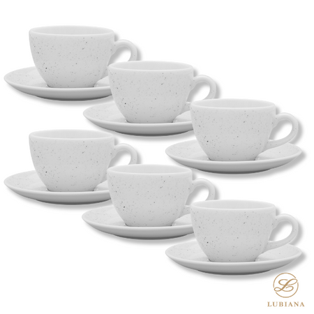 komplet 6 filiżanek 180ml ze spodkiem 145mm ART