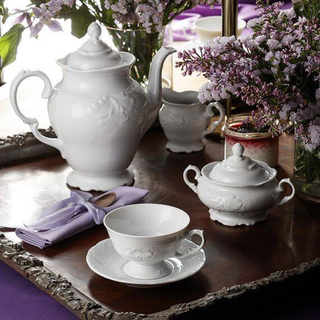 Garnitur do kawy dla 12 osób 39 el. Fryderyka Biała