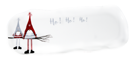 Lubiana porcelana Stone Age półmisek- taca 350/135mm SKRZATY HO HO HO