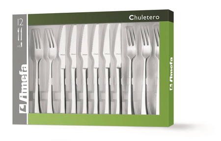 Amefa Chuletero komplet sztućców do steków 12 cz.