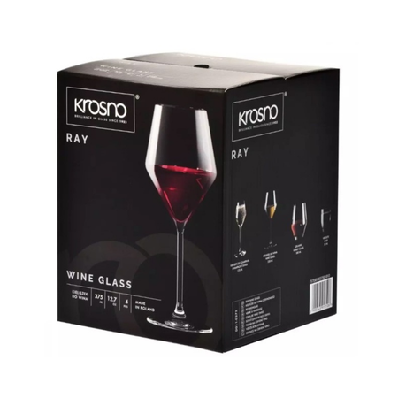 Krosno komplet 4 kieliszków 450ml do wina czerwonego Ray