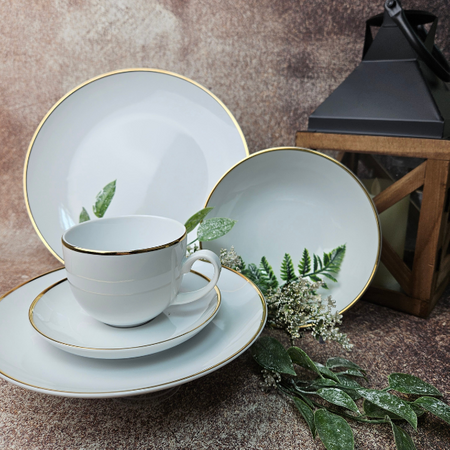 zestaw obiadowo-kawowy dla 6 osób 30 el. Boss złota linia