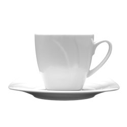Komplet filiżanka ze spodkiem 90ml / 120mm Celebration biały