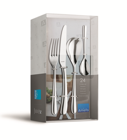 Amefa Newton komplet sztućców dla 6 osób 24 części w pud. prezentowym