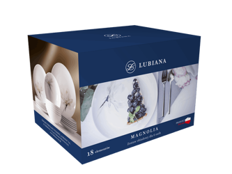 Zestaw obiadowy dla 6 osób, 18 elementów Boss MAGNOLIA