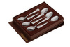 Amefa Baguette komplet 6 łyżeczek do kawy w pudełku brązowym