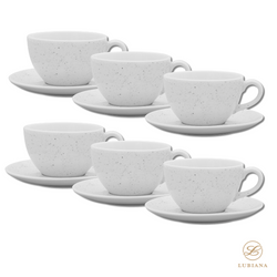 komplet 6 filiżanek 280ml ze spodkiem 160mm Aida Art