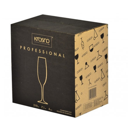 Krosno komplet 6 kieliszków 210ml do szampana Professional