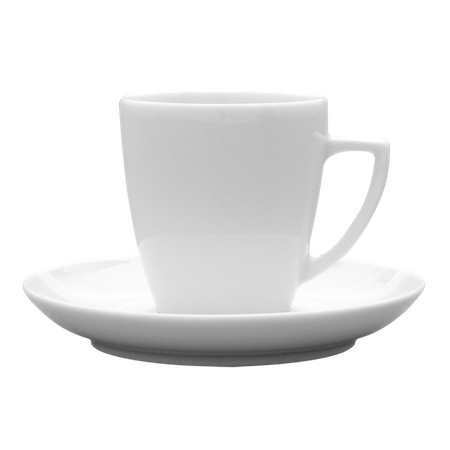 Komplet filiżanka ze spodkiem 100ml / 120mm Beata/Sonia biała