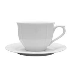 Komplet filiżanka ze spodkiem 350ml / 170mm Maria biała