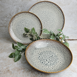 Lubiana Komplet talerzy dla 4 osób/ 12 elementów Stoneware Meteor