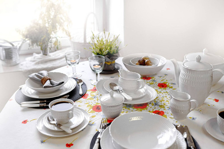 Zestaw obiadowy dla 6 osób 25 elementów Sofia biała