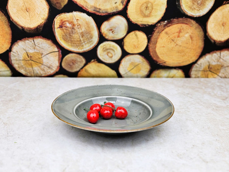 Lubiana talerz głęboki do pasty 240mm Kaszub ART SZARY