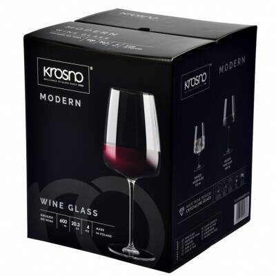 Modern kieliszek do wina 600 ml komplet 4 sztuk