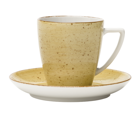 Lubiana Komplet filiżanka ze spodkiem 200ml /140mm Beata/Sonia  ŻÓŁTY