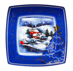 Victoria talerz płytki 320/400mm ZIMOWE MIASTECZKO