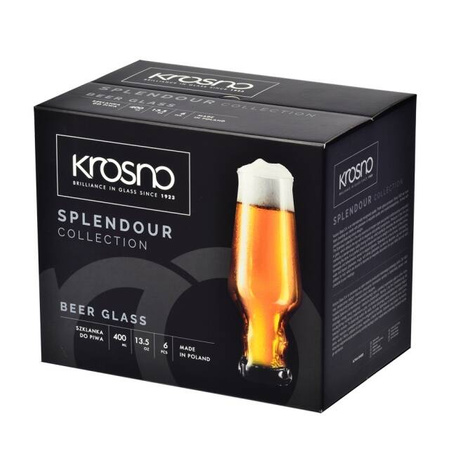 Splendour szklanka do piwa 400ml komplet 6 sztuk