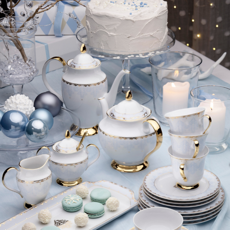 garnitur do kawy dla 6 osób 22 el. Astra Królewski Błękit