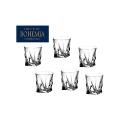 Bohemia komplet 6 kieliszków do wódki 55ml Quadro