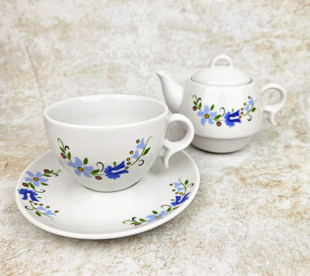 Komplet herbaciany czajnik /filiżanka/spodek 300ml/280ml/165mm Bola kaszubski