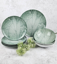 Lubiana komplet talerzy dla 6 osób 18 elementów Zima