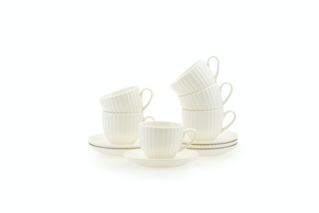 Lubiana Zestaw obiadowo kawowy dla 6 osób 30 elementów Daisy IVORY ECRU