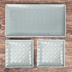 zestaw przystawkowy 4 elementy Marrakesz szary