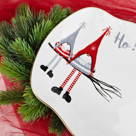 Stone Age półmis 350/200mm Skrzaty Ho Ho Ho Złota Linia