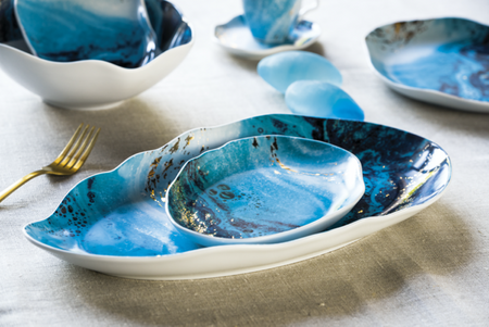 Lubiana Komplet dwóch talerzy płytkich 210mm Stone Age BALTIC