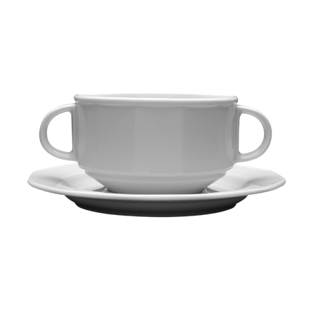 Merkury bulionówka z uszami 320ml biały