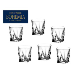 Bohemia kpl 6 kieliszków do wódki 55ml Quadro